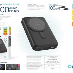 Platinet Power Bank 10000mAh 20W με Θύρα USB-A και Θύρα USB-C Power Delivery Μαύρο