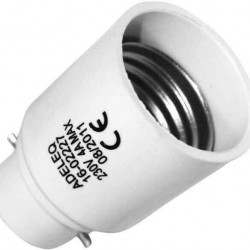 Adeleq 16-02227 Αντάπτορας από B22 σε E27 Λευκό