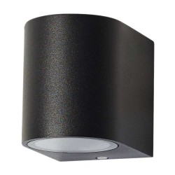 Avide Εξωτερικό Φωτιστικό Τοίχου Alega 1xGU10 IP44 Μαύρο