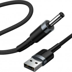 Baseus USB 2.0 Cable USB-A male - DC Μαύρο 1m (CADKLF-G1)