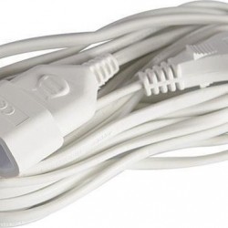 Eurolamp Μπαλαντέζα Προέκταση Καλωδίου με Μήκος 3m Διατομής 2x0.75mm² Λευκή