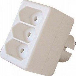 Eurolamp Ταφ 3 Θέσεων Λευκό 147-10014