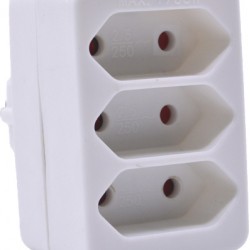 Eurolamp Ταφ 3 Θέσεων Λευκό 147-10014