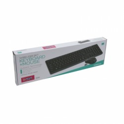 OMEGA KEYBOARD + MOUSE ΕΛΛΗΝΙΚΟ OKM071B M-MEDIA W-LESS SET 2.4 GHZ BLACK