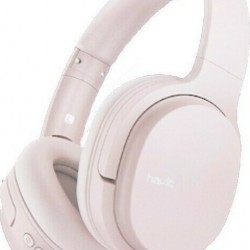 Havit I62 Ασύρματα/Ενσύρματα Over Ear Ακουστικά με 8 ώρες Λειτουργίας Ροζ