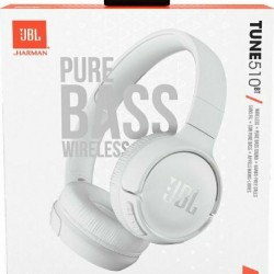 JBL Tune 510BT Ασύρματα Bluetooth On Ear Ακουστικά με 40 ώρες Λειτουργίας και Quick Charge Λευκά
