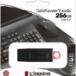 Kingston DataTraveler Exodia 256GB USB 3.2 Stick Μαύρο