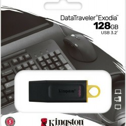 Kingston DataTraveler Exodia 128GB USB 3.2 Stick Μαύρο