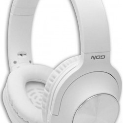 NOD Playlist Ασύρματα Bluetooth Over Ear Ακουστικά με 8 ώρες Λειτουργίας Λευκά