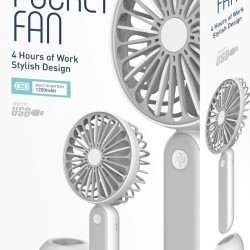 Platinet Rechargeable Desk Fan 1200 mah Ανεμιστηράκι Χειρός USB Επαναφορτιζόμενο Γκρι