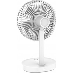 Platinet Ανεμιστηράκι USB Επαναφορτιζόμενο 3000mAh με Φωτισμό Λευκό