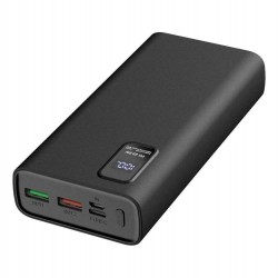 Platinet PL0412 Power Bank 20000mAh 22.5W με 2 Θύρες USB-A και Θύρα USB-C Power Delivery / Quick Charge 3.0 Μαύρο