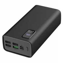 Platinet PL0415 Power Bank 30000mAh 22.5W με 4 Θύρες USB-A και Θύρα USB-C Power Delivery / Quick Charge 3.0 Μαύρο