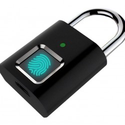 Λουκέτο ασφαλείας με fingerprint CTL-0021, 50mm, μεταλλικό, μαύρο