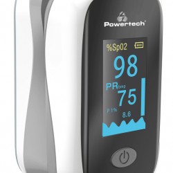 POWERTECH παλμικό οξύμετρο δακτύλου PT-922, OLED οθόνη, λευκό