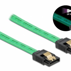 POWERTECH Καλώδιο SATA III 7pin CAB-W036, με UV επίστρωση, 0.7m, πράσινο