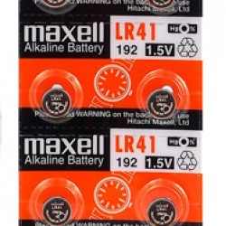 MAXELL αλκαλικές μπαταρίες LR41, 1.5V, 10τμχ