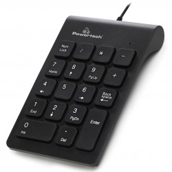 POWERTECH ενσύρματο αριθμητικό πληκτρολόγιο PT-938, USB, μαύρο