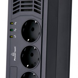 POWERTECH σταθεροποιητής ρεύματος PT-AVR1000I, 1000VA/500W, 3x schuko