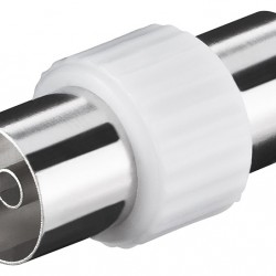 POWERTECH αντάπτορας καλωδίου κεραίας CAB-V030, θηλυκό, λευκός, 5τμχ