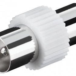 GOOBAY αντάπτορας καλωδίου coaxial 11535, αρσενικό, λευκό, 10τμχ