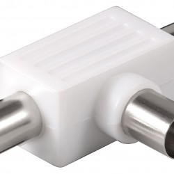 GOOBAY αντάπτορας κεραίας 67219 2x αρσενικό σε θηλυκό, 10τμχ, λευκό