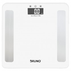 BRUNO ψηφιακή ζυγαριά με λιπομετρητή BRN-0057, έως 180kg, λευκή