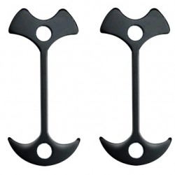 POWERTECH πασαλάκια σκηνής για ξύλινο δάπεδο TOOL-0071, μαύρο, 4τμχ