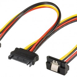 GOOBAY καλώδιο SATA Standard σε 2 SATA-Standard 90 °, 0.2m