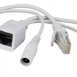PULSAR σετ μετατροπείς PoE τύπου RJ45 και 2.1/5.5 P-POE1, λευκό