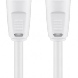 GOOBAY καλώδιο κεραίας αρσενικό σε θηλυκό 11511, 70dB, 2.5m, λευκό