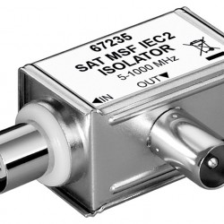 GOOBAY SAT isolator 67235, γωνιακό, 5MHz - 1000MHz, ασημί