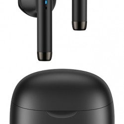 USAMS earphones IA04 με θήκη φόρτισης, True Wireless, Φ13mm, μαύρα