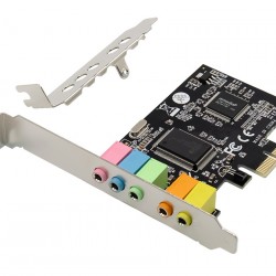 POWERTECH κάρτα επέκτασης PCIe σε 6x channel audio ST17, CM8738