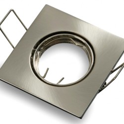 OPTONICA μεταλλικό πλαίσιο spot για MR16 5074, χωνευτό, 82x82x25mm, 2τμχ