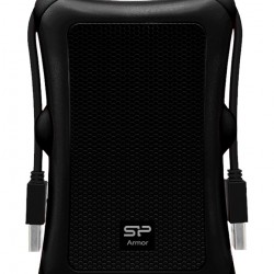SILICON POWER εξωτερικός HDD Armor A30, 1TB, USB 3.2, μαύρος