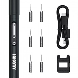 JAKEMY ηλεκτρικό κατσαβίδι JM-Y05 με LED φακό, 3 λειτουργίες, 6 μύτες