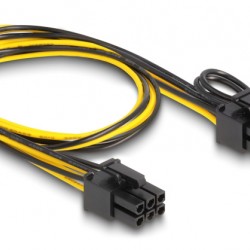 DELOCK καλώδιο PCI Express 6pin σε PCI Express 6+2 pin 83004, 50cm