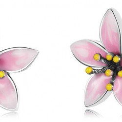 BAMOER σκουλαρίκια καρφωτά λουλούδι SCE1273, ασήμι 925, ασημί