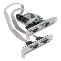 DELOCK κάρτα επέκτασης PCIe σε 4x RS-232 90410, 115.2Kbps