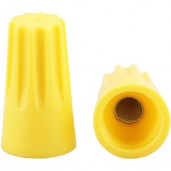 Σύνδεσμος καλωδίου twist-on P2 TOOL-0084, Φ9.9mmx17.7mm, κίτρινος, 25τμχ