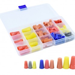 Σετ σύνδεσμοι καλωδίου twist-on TOOL-0087, διάφορα χρώματα/μεγέθη, 87τμχ