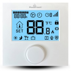 POWERTECH ψηφιακός θερμοστάτης αερίου PT-1047, λευκός