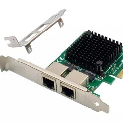 POWERTECH κάρτα επέκτασης PCIe σε 2x RJ45 Gigabit ST7279, JL82571GB