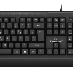POWERTECH set ποντίκι & πληκτρολόγιο PT-1067, ενσύρματο, 1000DPI, μαύρο