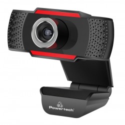 POWERTECH web camera PT-1078, 2.0MP Full HD, Plug & Play, 1.35m, μαύρη