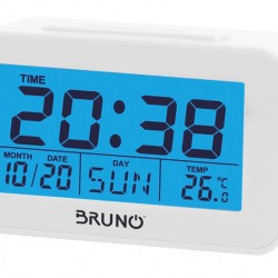 BRUNO ξυπνητήρι BRN-0129 με μέτρηση θερμοκρασίας, °C & °F, λευκό