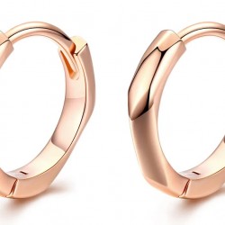 BAMOER σκουλαρίκια κρίκοι BSE119, ασήμι 925, ροζ χρυσό