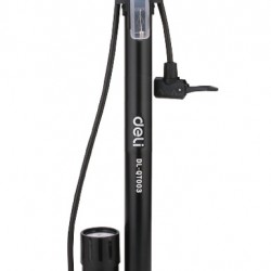 DELI τρόμπα χειρός DL-QT002 με μανόμετρο, 120PSI, μαύρη