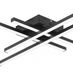 POWERTECH LED φωτιστικό οροφής HLL-0111, 50W, 4500K, 9x60x60cm, μαύρο